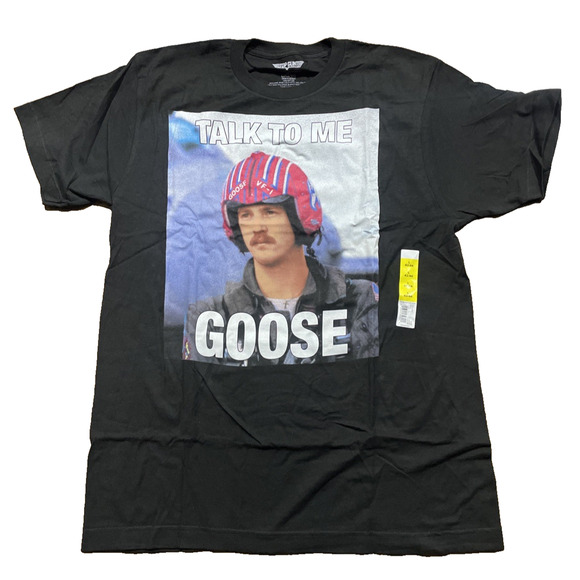 Top Gun Movie Talk To Me Goose Official Graphic T-Shirt Tee Sz Large NWT - Picture 2 of 5